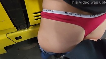 Young College Student Gets Spanked And Filled With Cum On A Forklift