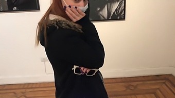 Using A Vibrator For Pleasure Inside An Art Exhibition