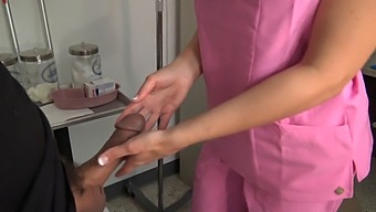 Blonde Nurse Gives A Handjob And Blows Job To Patient