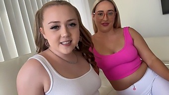 Busty Step Sisters Indulge In Steamy Household Fantasy ~ Featuring Natural 18+ Tits