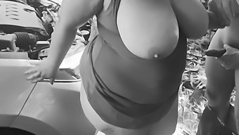 Curvy Milf And Young Guy'S Steamy Outdoor Encounter In Car